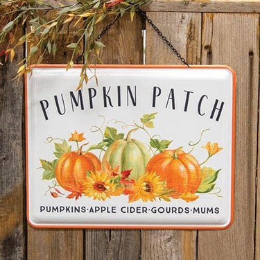 Pumpkin Patch Enamel Hanging Sign - The Fox Decor